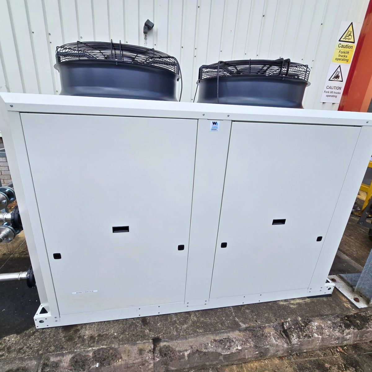Chiller System Outside an Office Complex