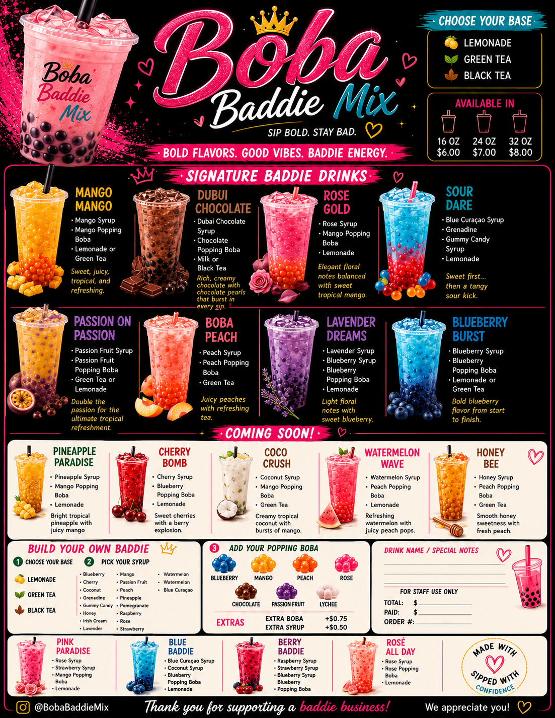 Boba Baddie Mix