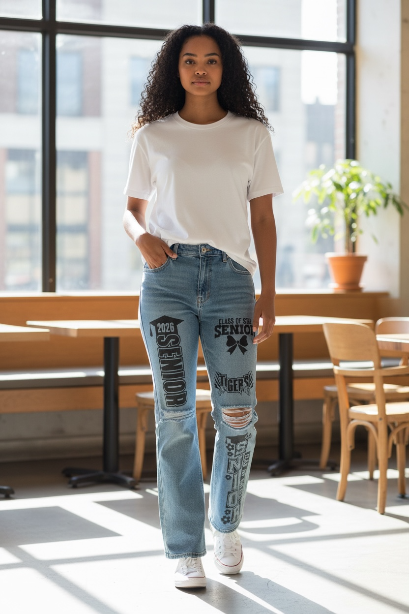 2026 Senior Custom Graphic Denim Jeans