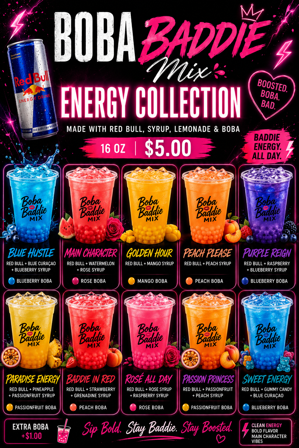 Baddie Boba Mix: Energy Collection
