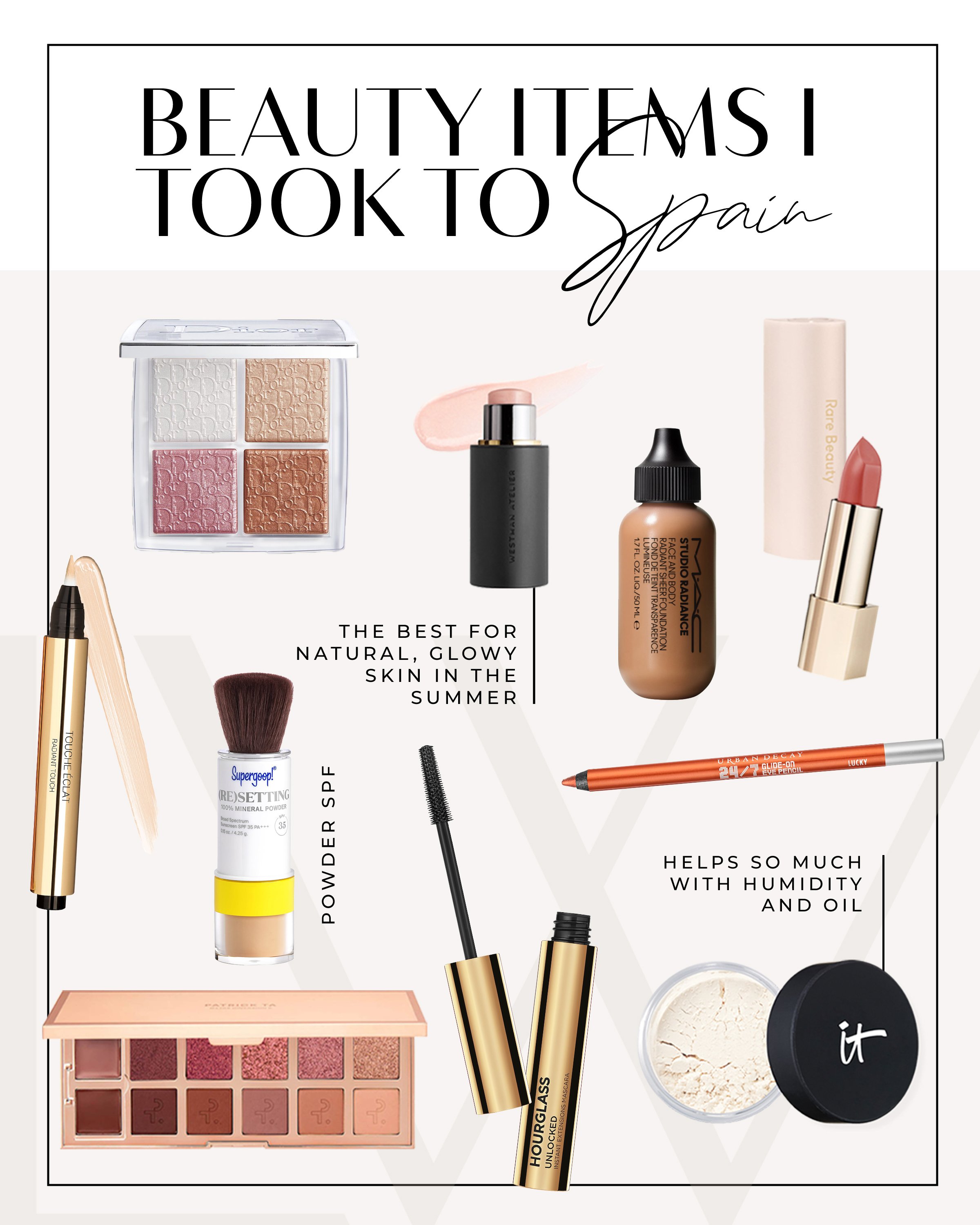 Beauty Items I Took to Spain