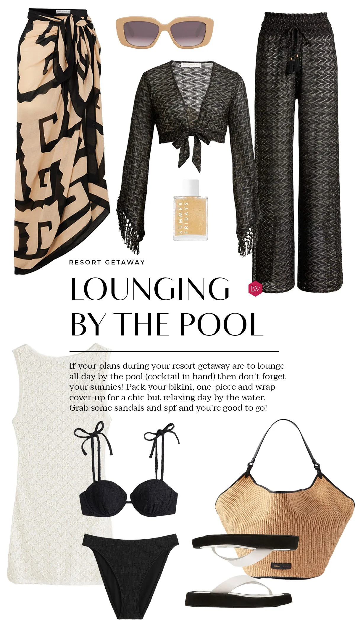 Resort Getaway Lounging by the Pool