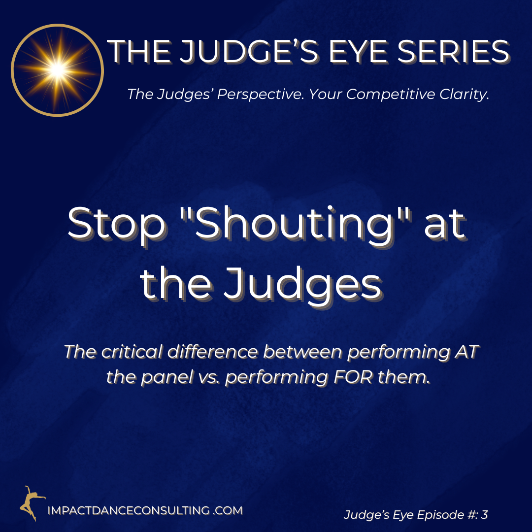 The Judge’s Eye: Performing AT The Panel vs. Performing FOR Them