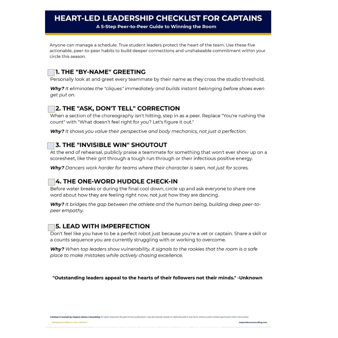 The Heart-Led Leadership Checklist for Captains