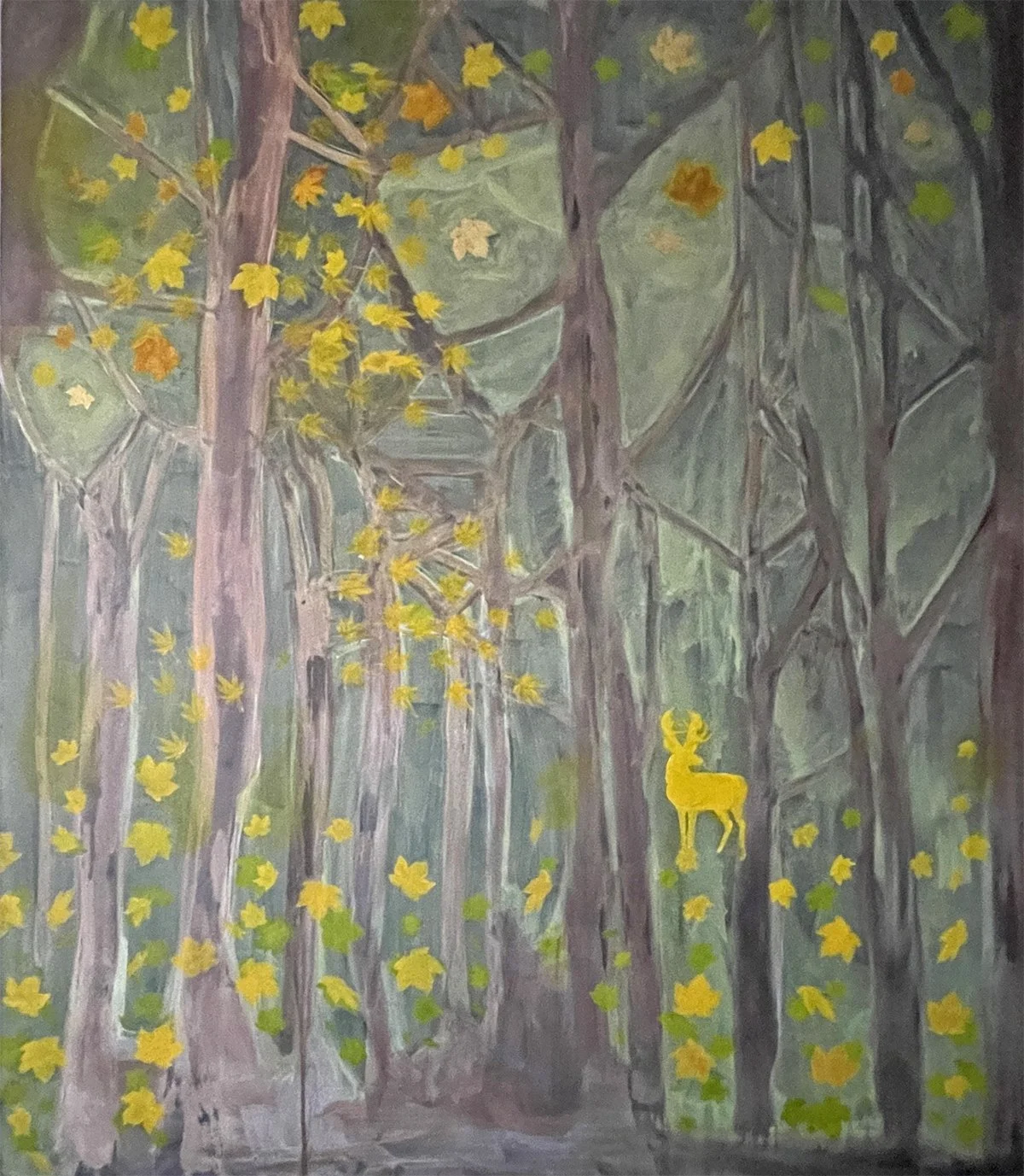 Forest, 180 x 150 x 5 cm, 71 x 59 x 2 in, oil on canvas