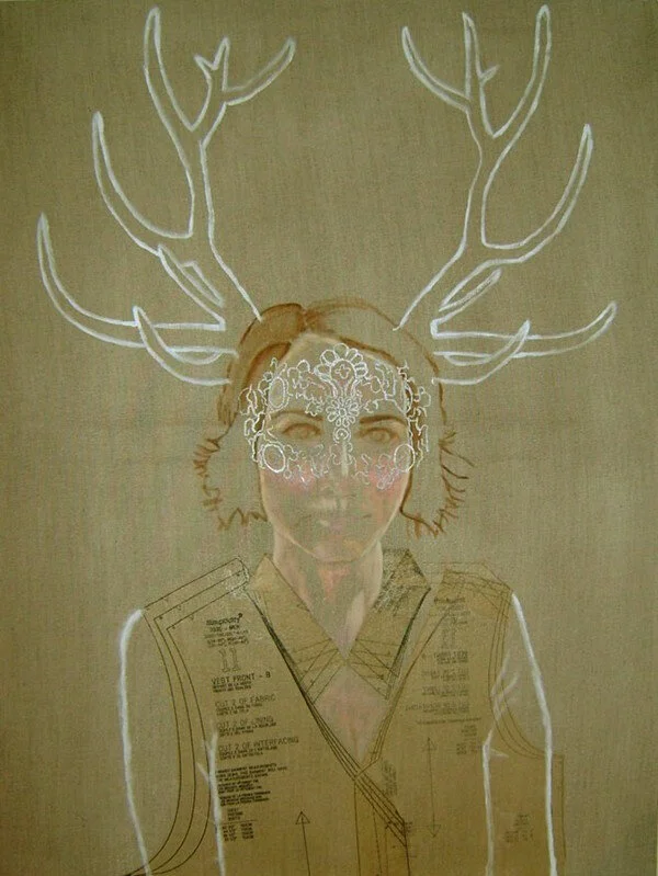 Japanese Mori Girl with Antlers