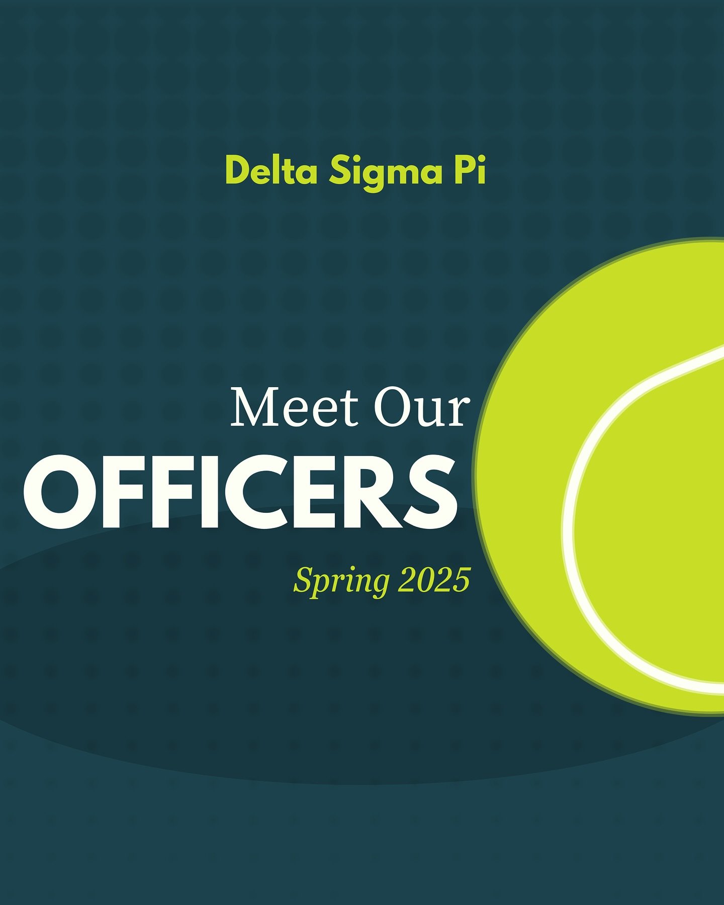 Introducing our Spring 2025 Officer Board!! 🎾🎊