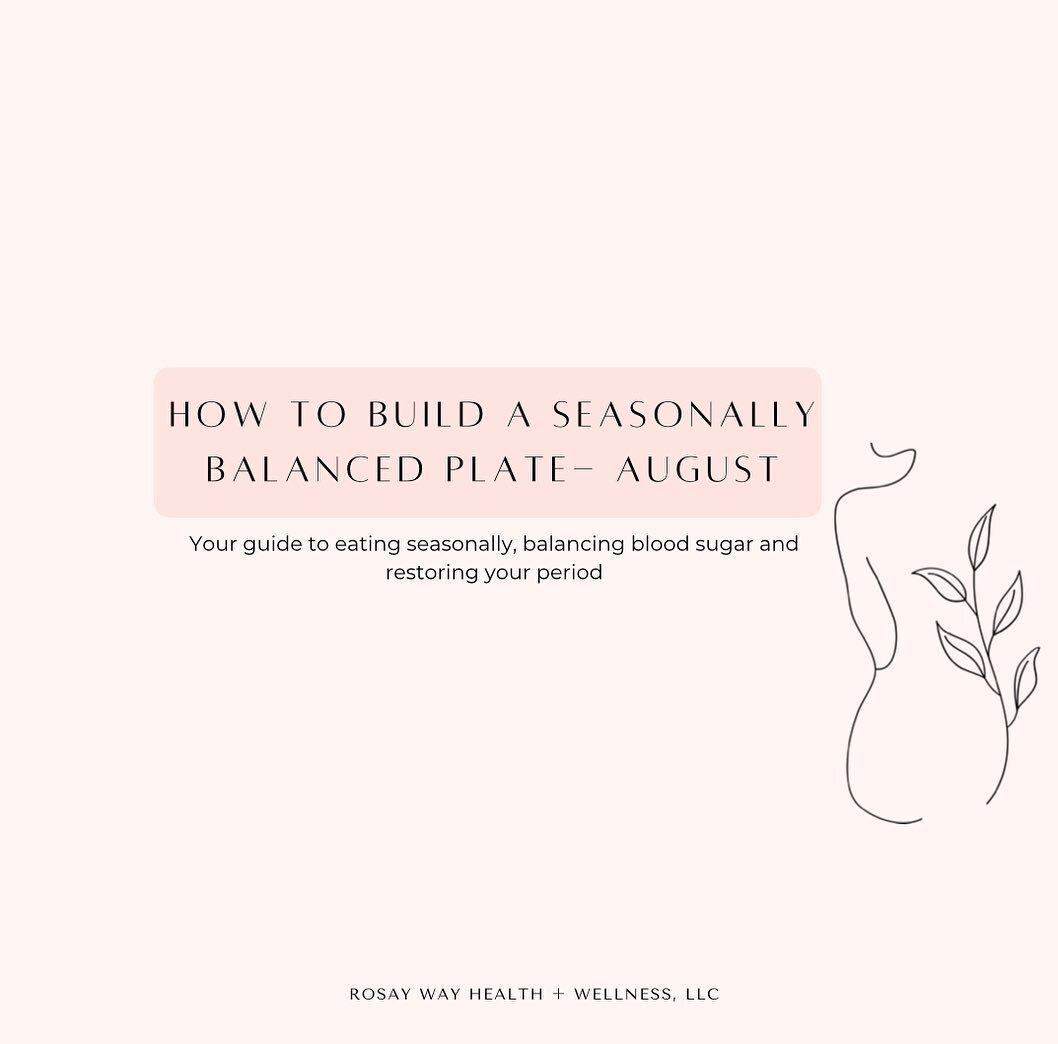 New month, new foods to support your beautiful changing body! 

To help you pick seasonal goodies, I&rsquo;ve also included a step by step to building a balanced plate. 

Why is this important? 

Both blood sugar and balanced hormones go hand in hand