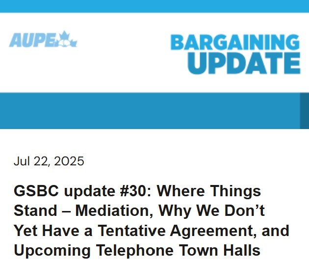 Bargaining Update - GSBC update #30
