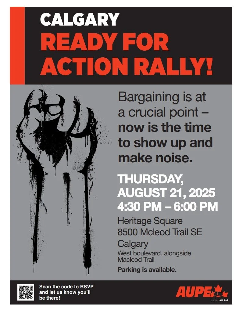 Calgary - Ready for Action Rally: Thursday August 21 4:30-6:30PM