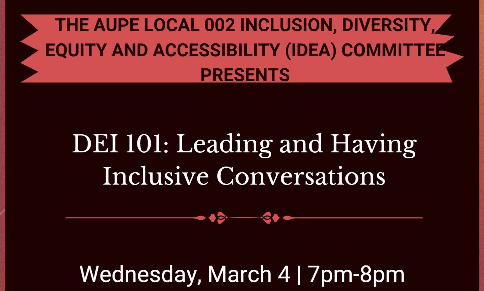 NEW DATE - Leading &amp; Having Inclusive Conversations Webinar