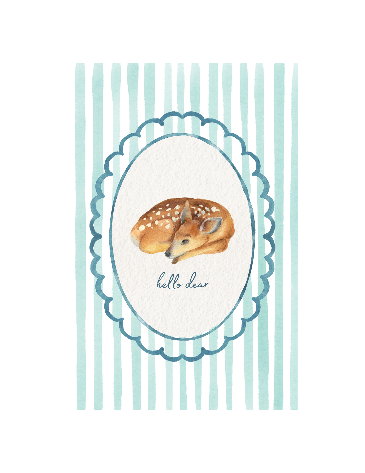 Hello Dear - 4x6 Card Digital Download