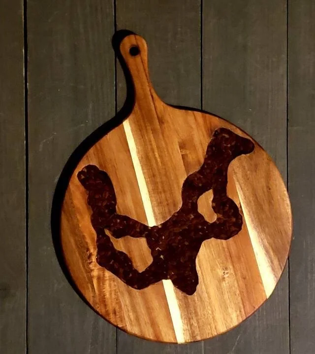 Acacia with coffee bean/epoxy