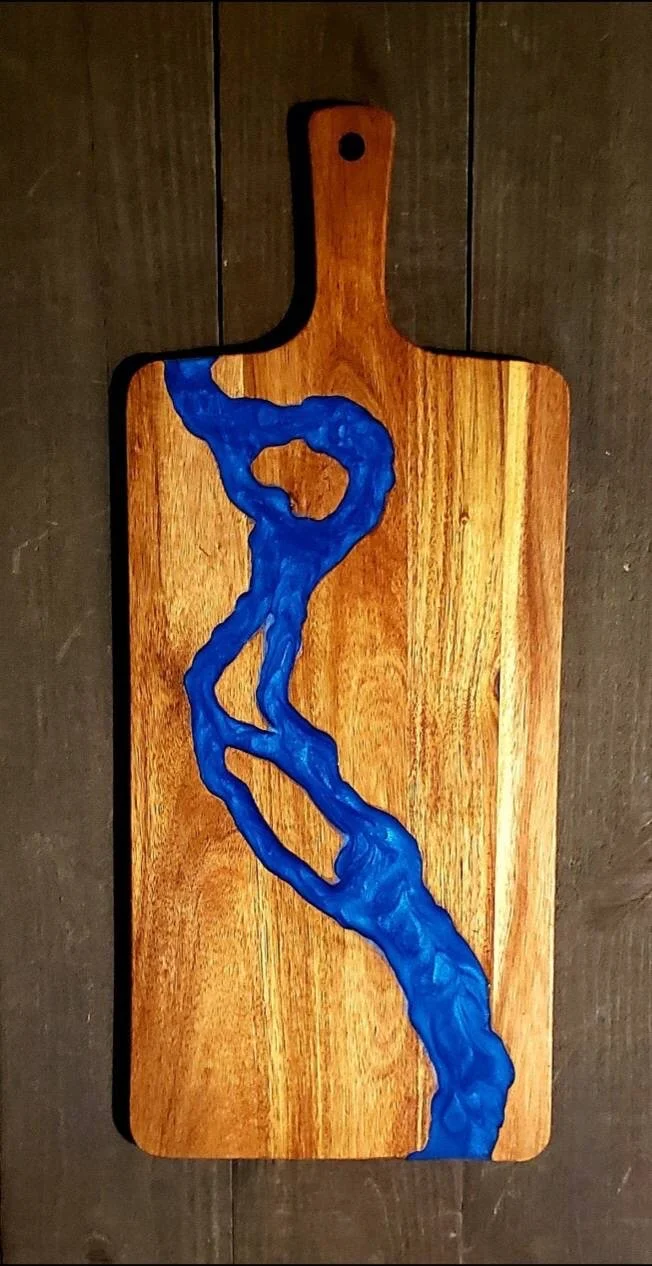 Acacia with epoxy