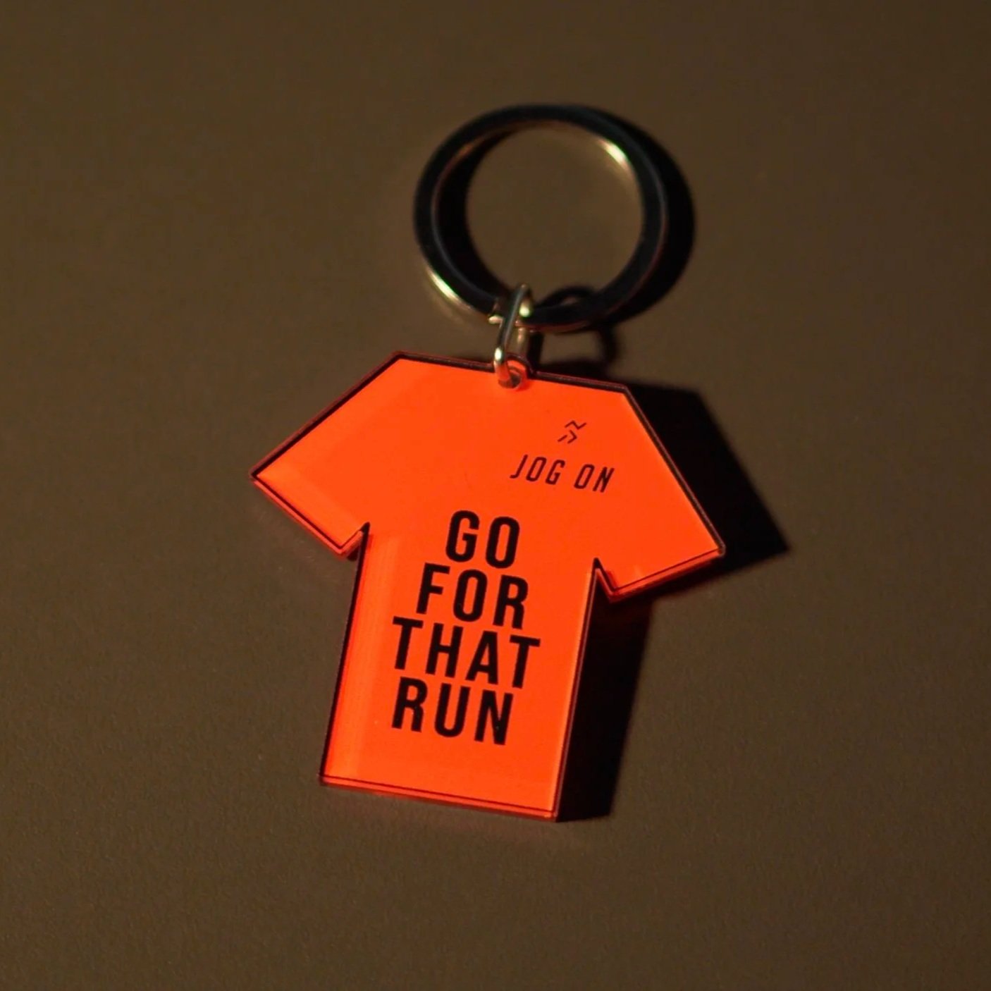 🔑JOG ON Keyring - A Miniature Orange Top