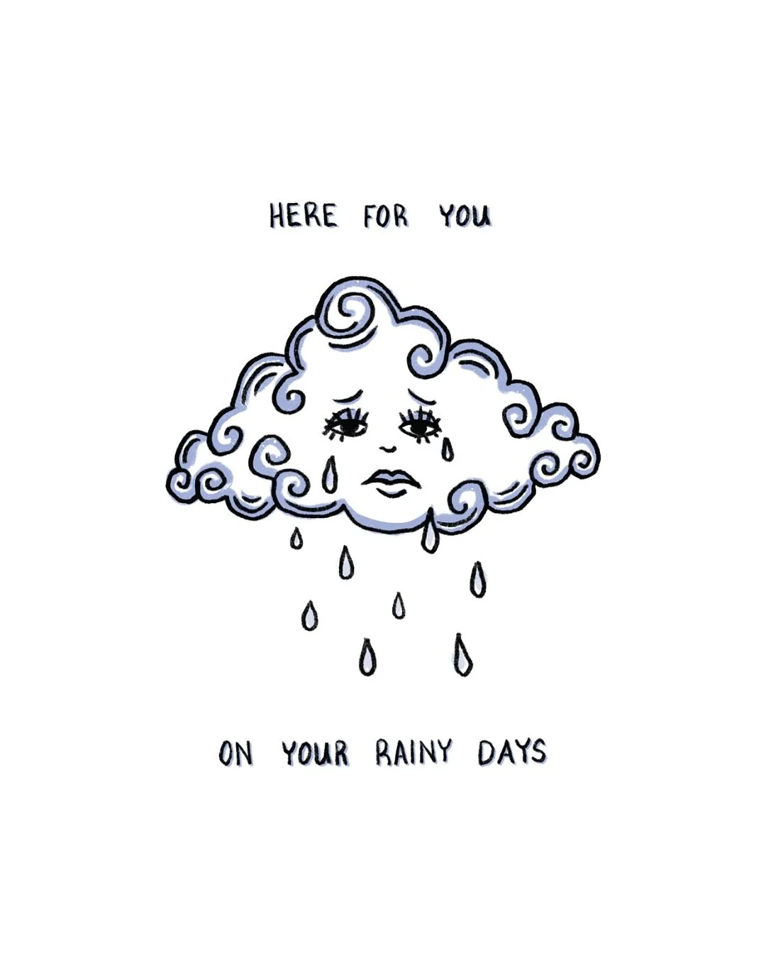 A little sad cloud for comfort 🌧️

#greetingcarddesign #comfortcards #sympathycard #stationeryshop