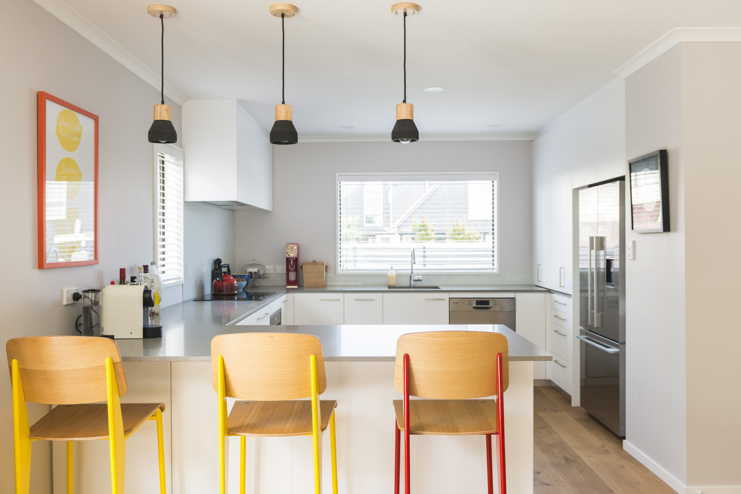 A light, bright kitchen renovation with plenty of good storage and bench space.