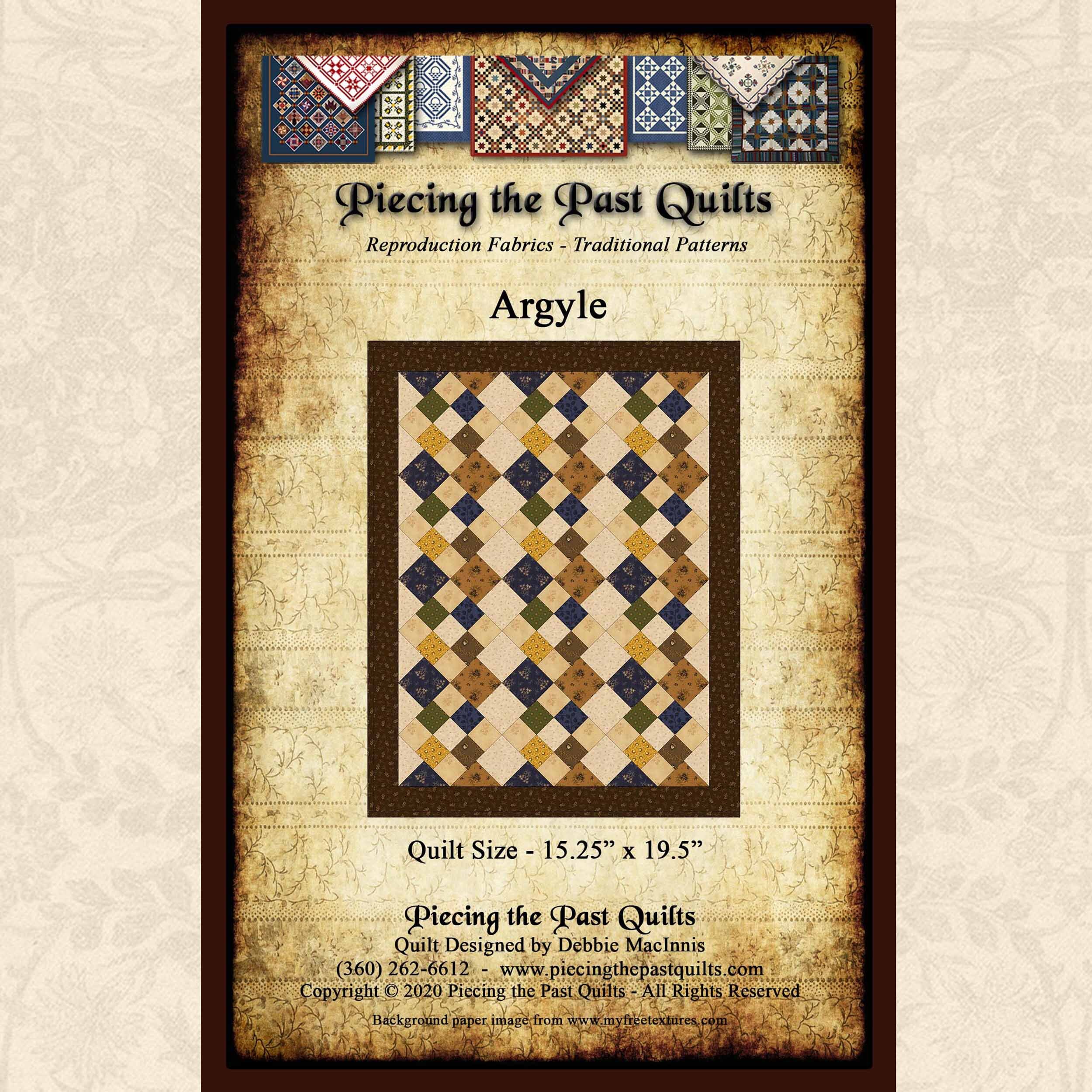 Piecing the Past Quilts - Mini Argyle Quilt Pattern DOWNLOAD.jpg