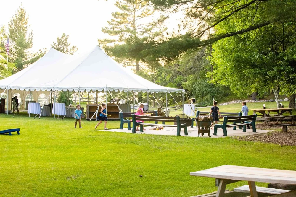 Outdoor wedding at Camp Foley in Minnesota