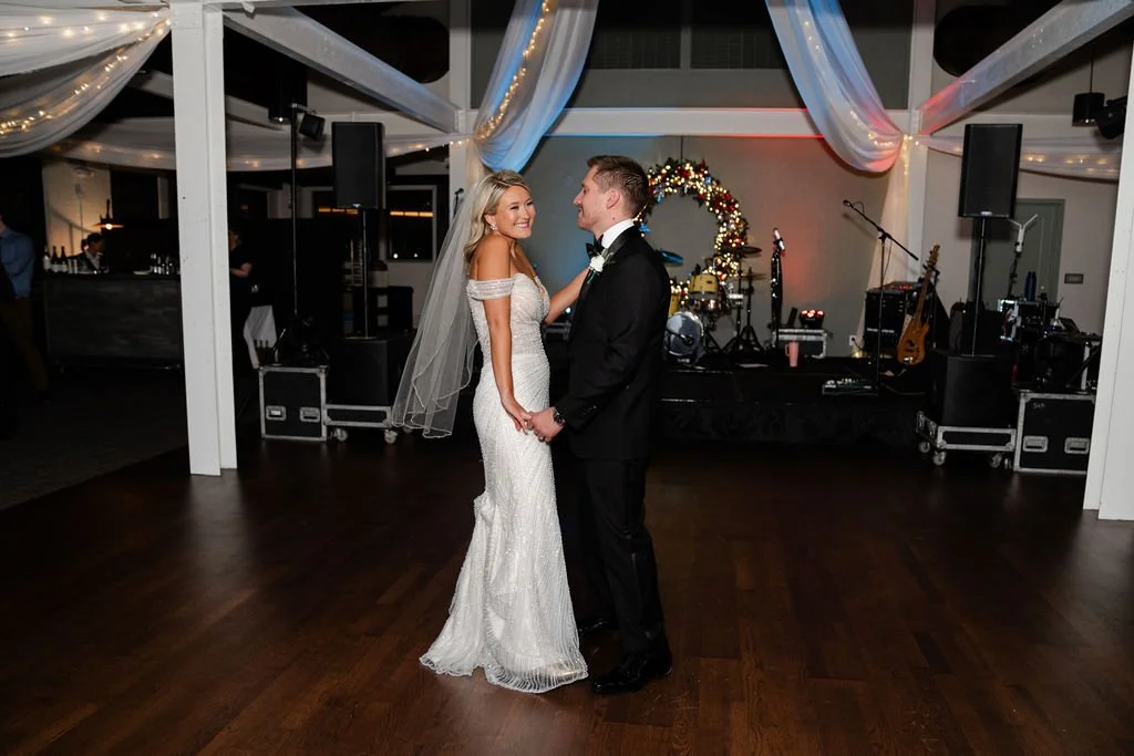 Couple's first dance at Confluence Hotel wedding