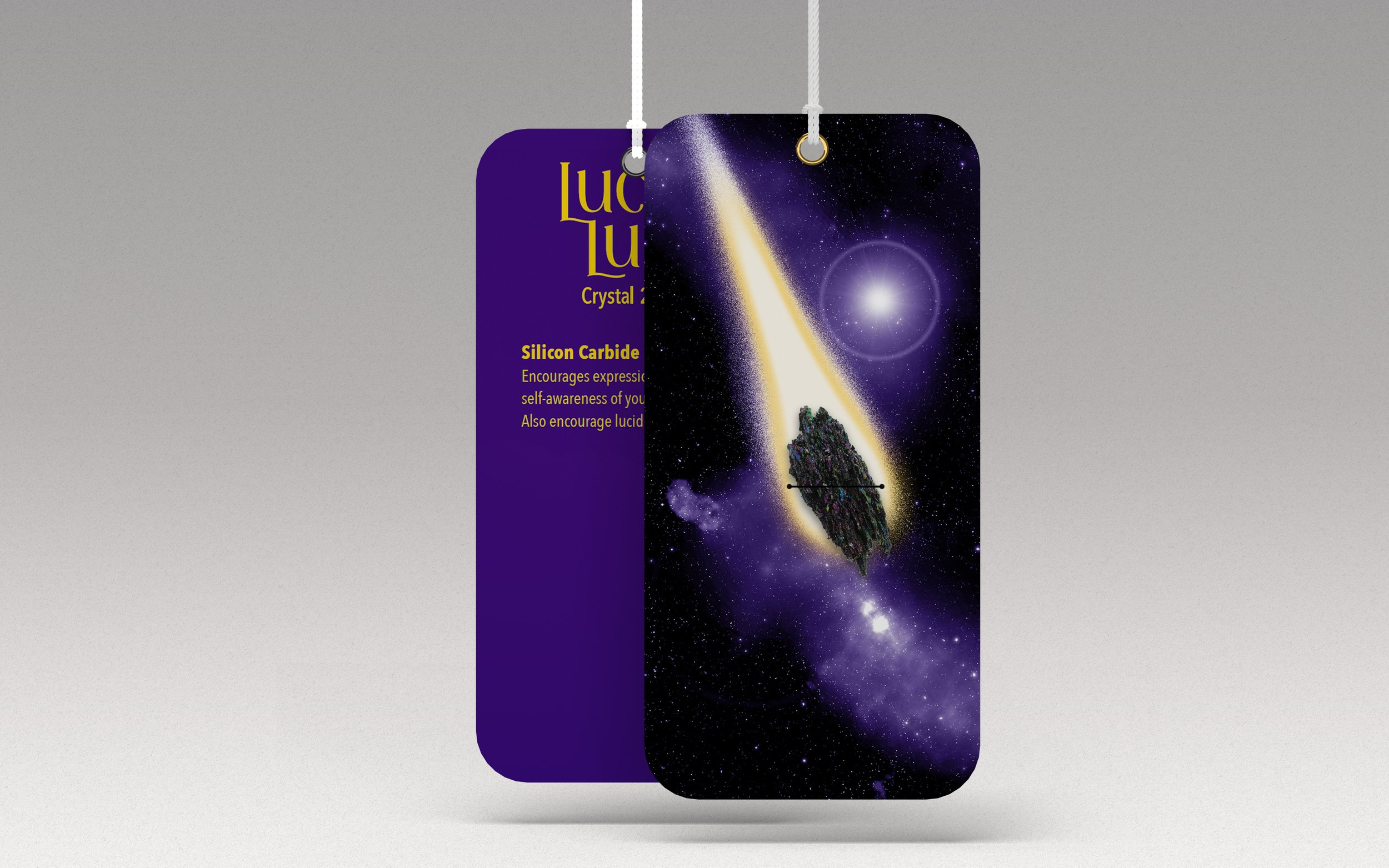 Here a silicon carbide crystal acts as a comet shooting across space