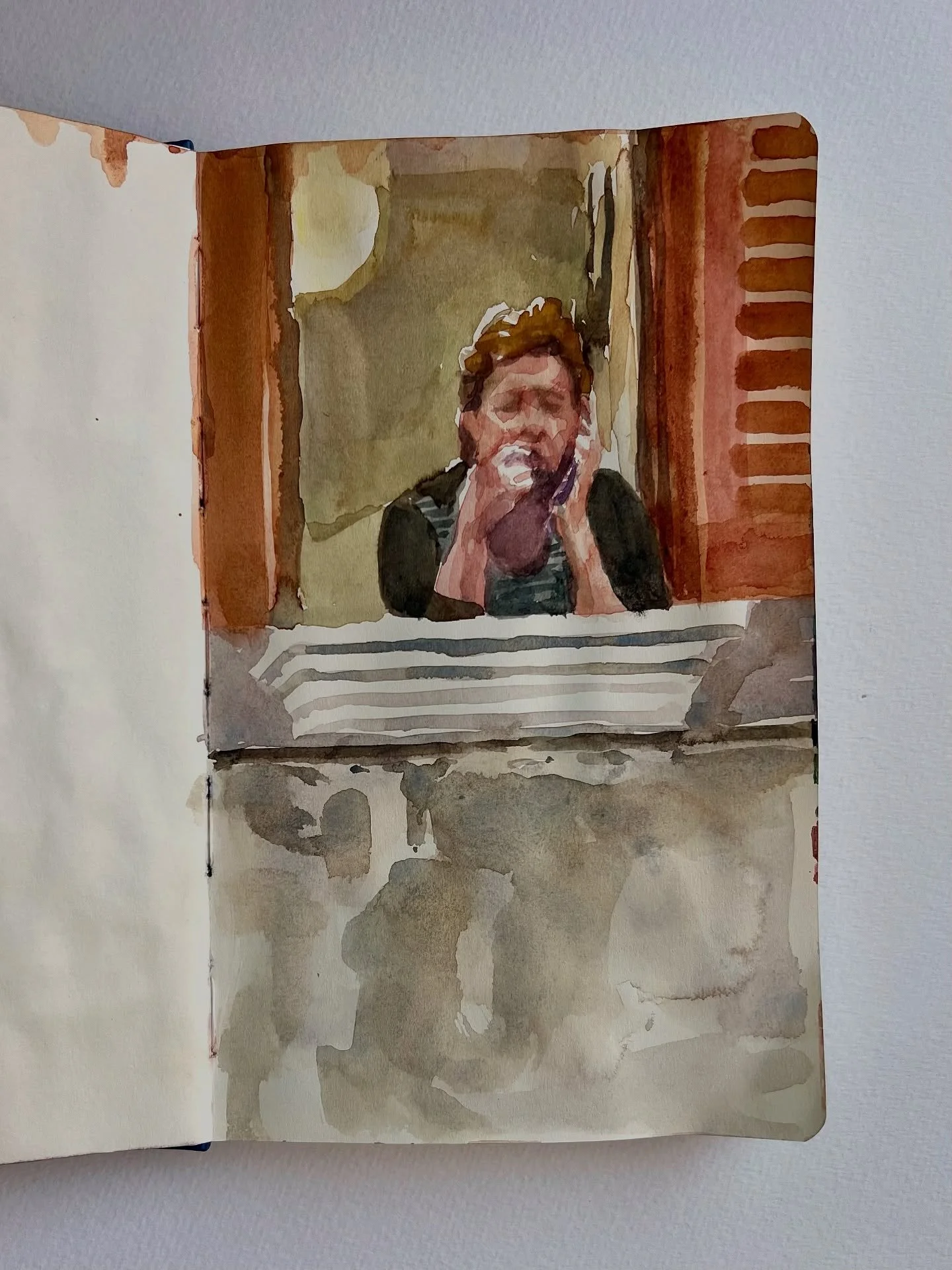 When I went to Italy I quickly learned that if you look up there will always be a woman by her window chatting with someone. 🥰

#watercolorsketches