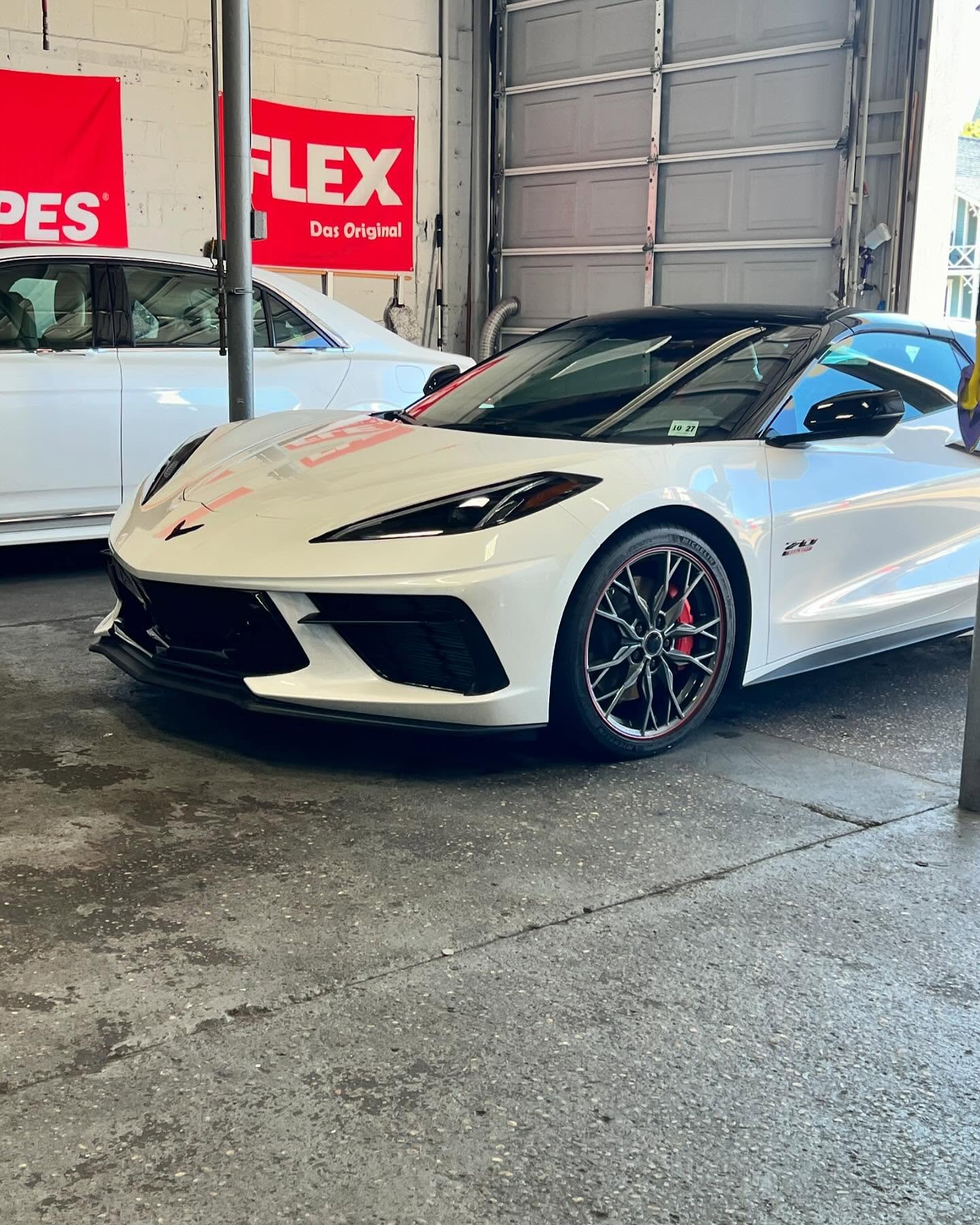 2023 C8 Corvette 70th year anniversary in for paint protection film. #corvette #c8 #c8corvette #chevrolet #chevy #accreditation #accredited #jerseyshore #jersey #belmar