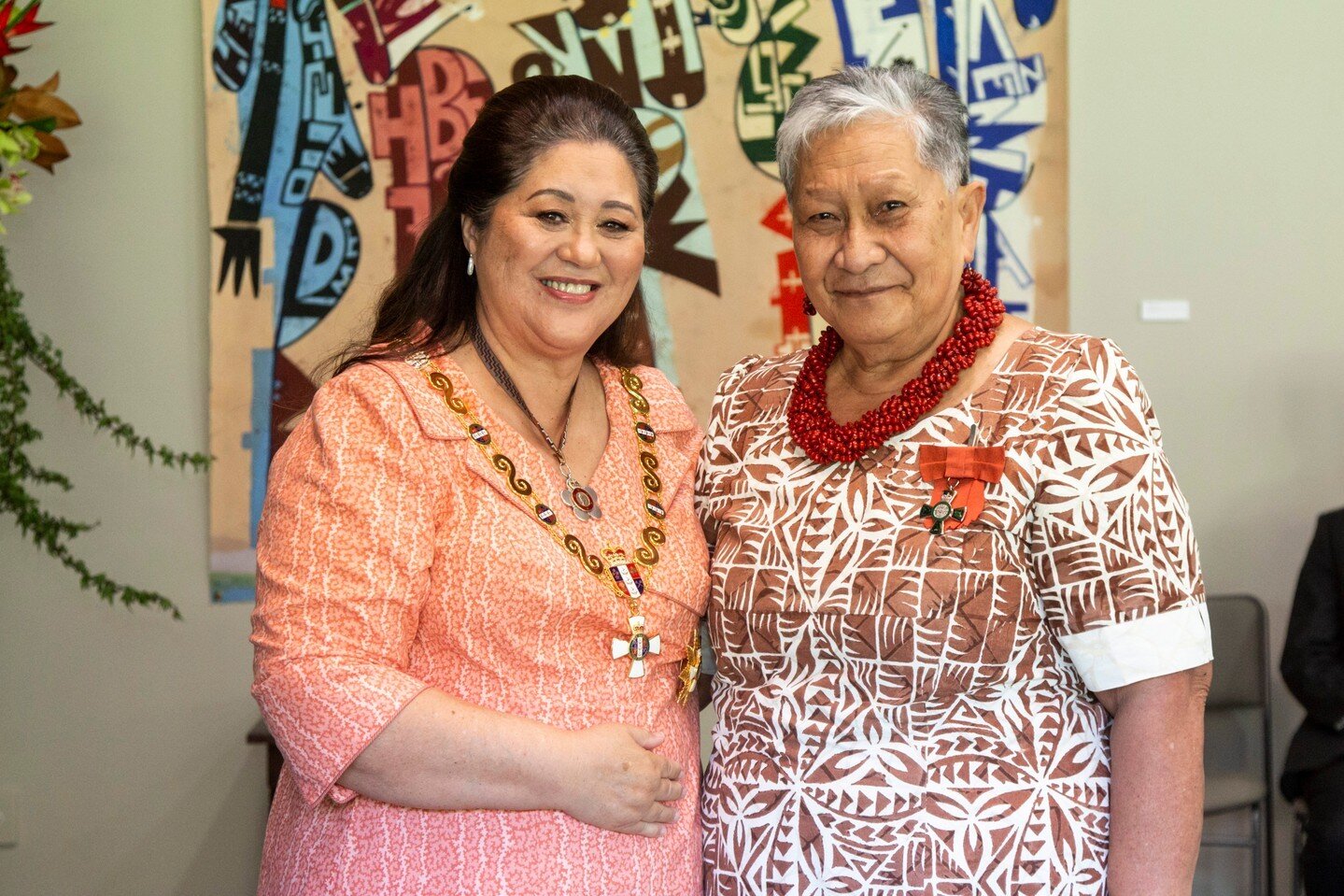 Congratulations to Mrs Melegalenuu Ah Sam for receiving her Queens Service medal yesterday from the Governor-General of NZ, Her Excellency The Rt Hon Dame Cindy Kiro. Mrs Ah Sam is a member of the NZ Order of Merit for services to Pacific language ed