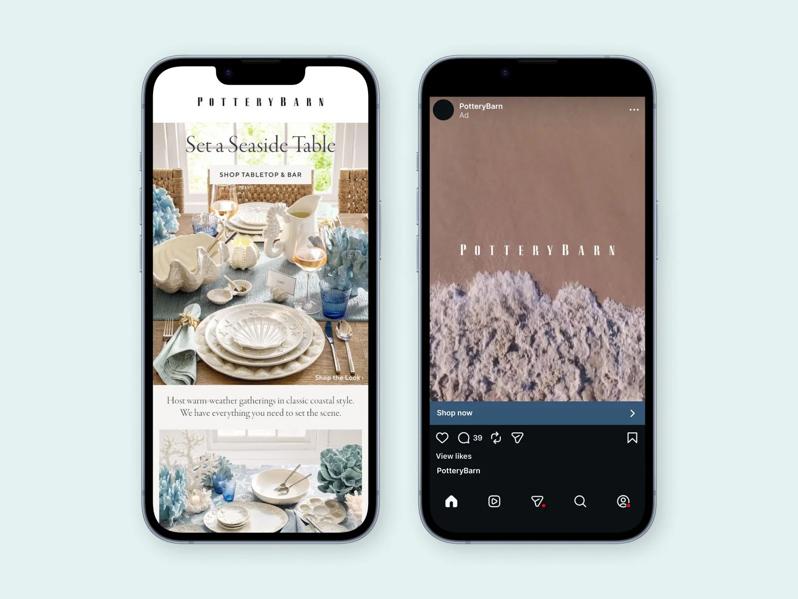 Pottery Barn Coastal Aesthetic
