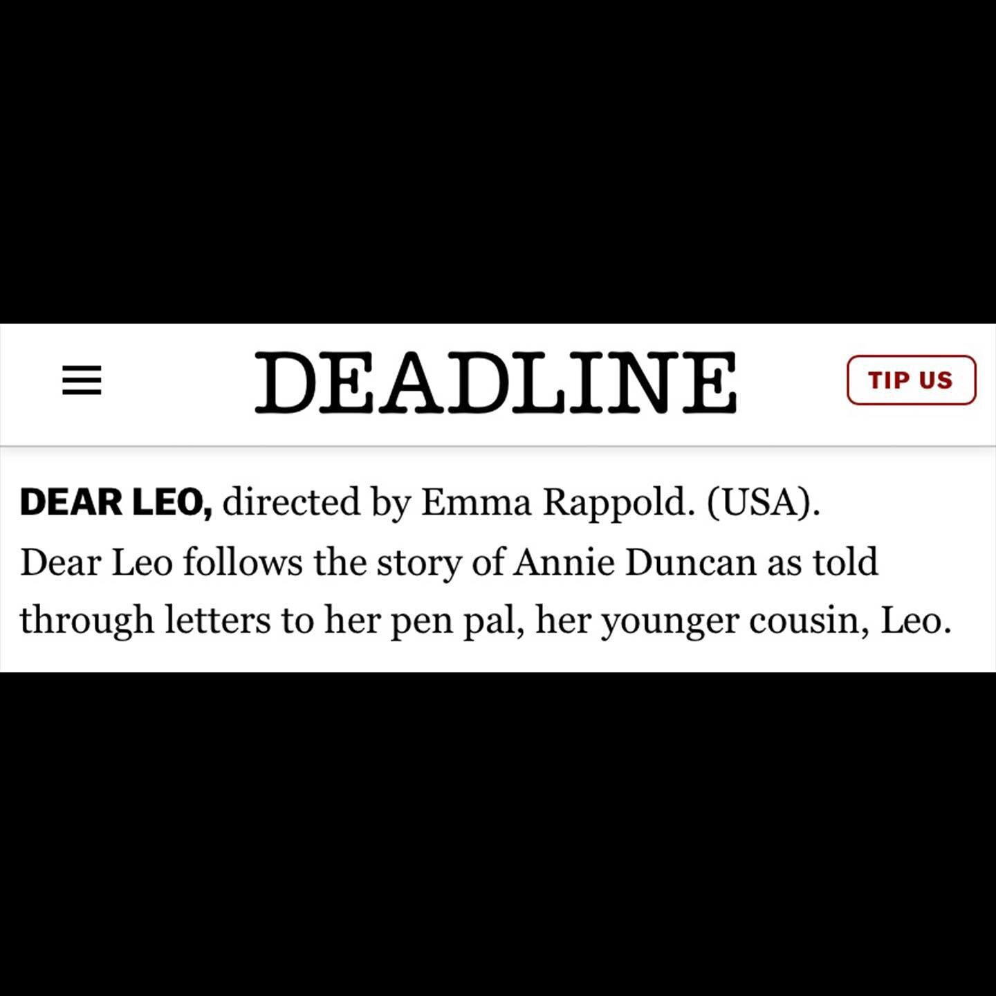 first mention in a deadline article :&rsquo;)

thanks to my amazing friend @jillisyoung and our whole @dearleofilm team for making this happen!!