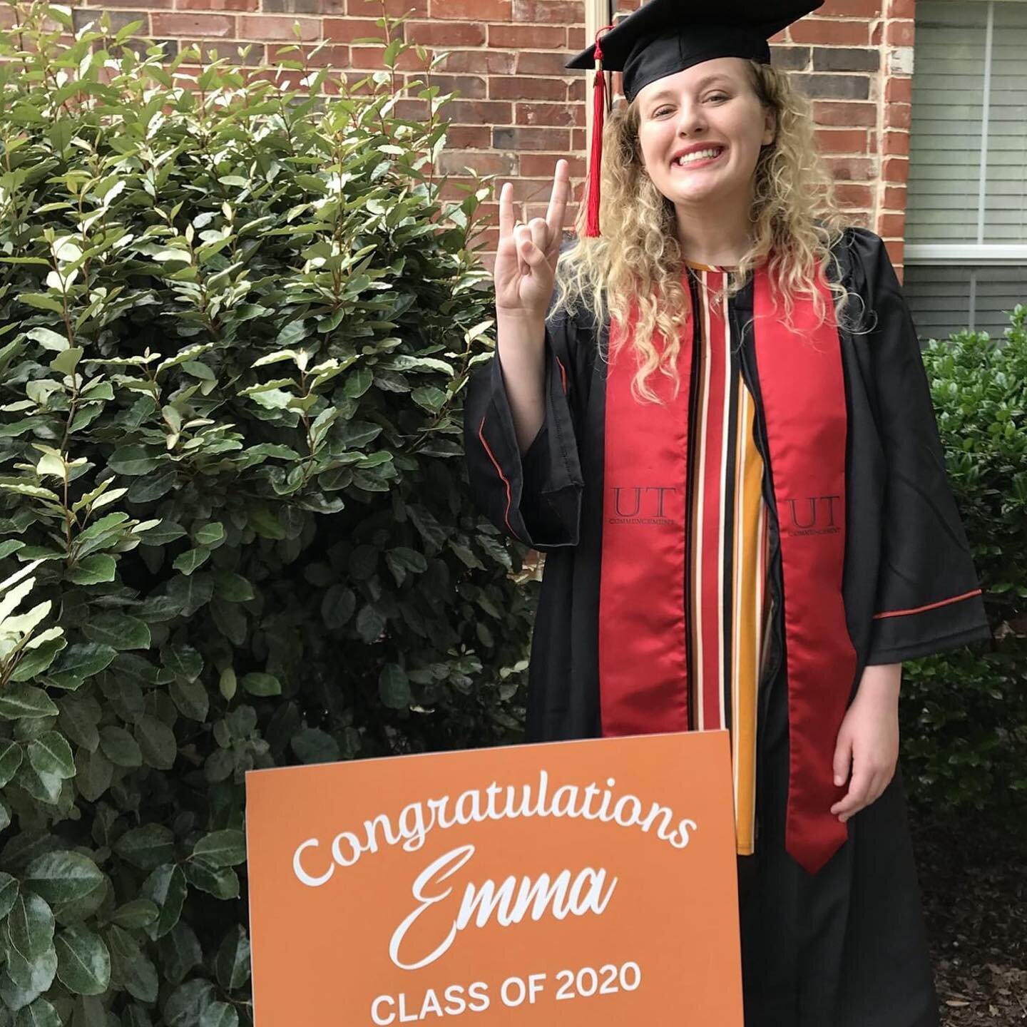 UT graduation, but from home! 🤘🏻🤘🏻🤘🏻