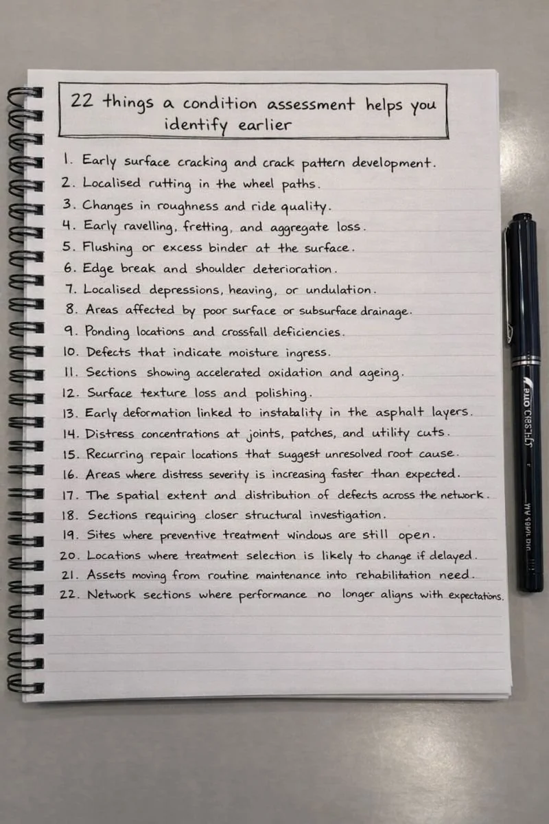 22 Things a Pavement Condition Assessment Helps You Identify Earlier