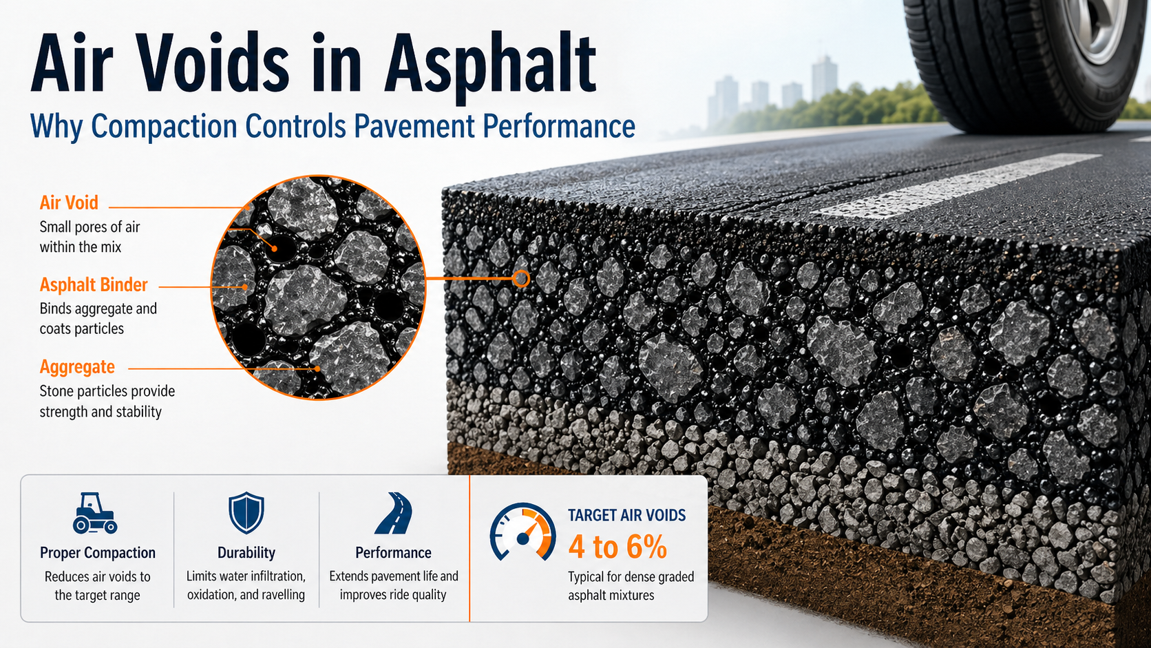 Air Voids in Asphalt: Why Compaction Controls Pavement Performance