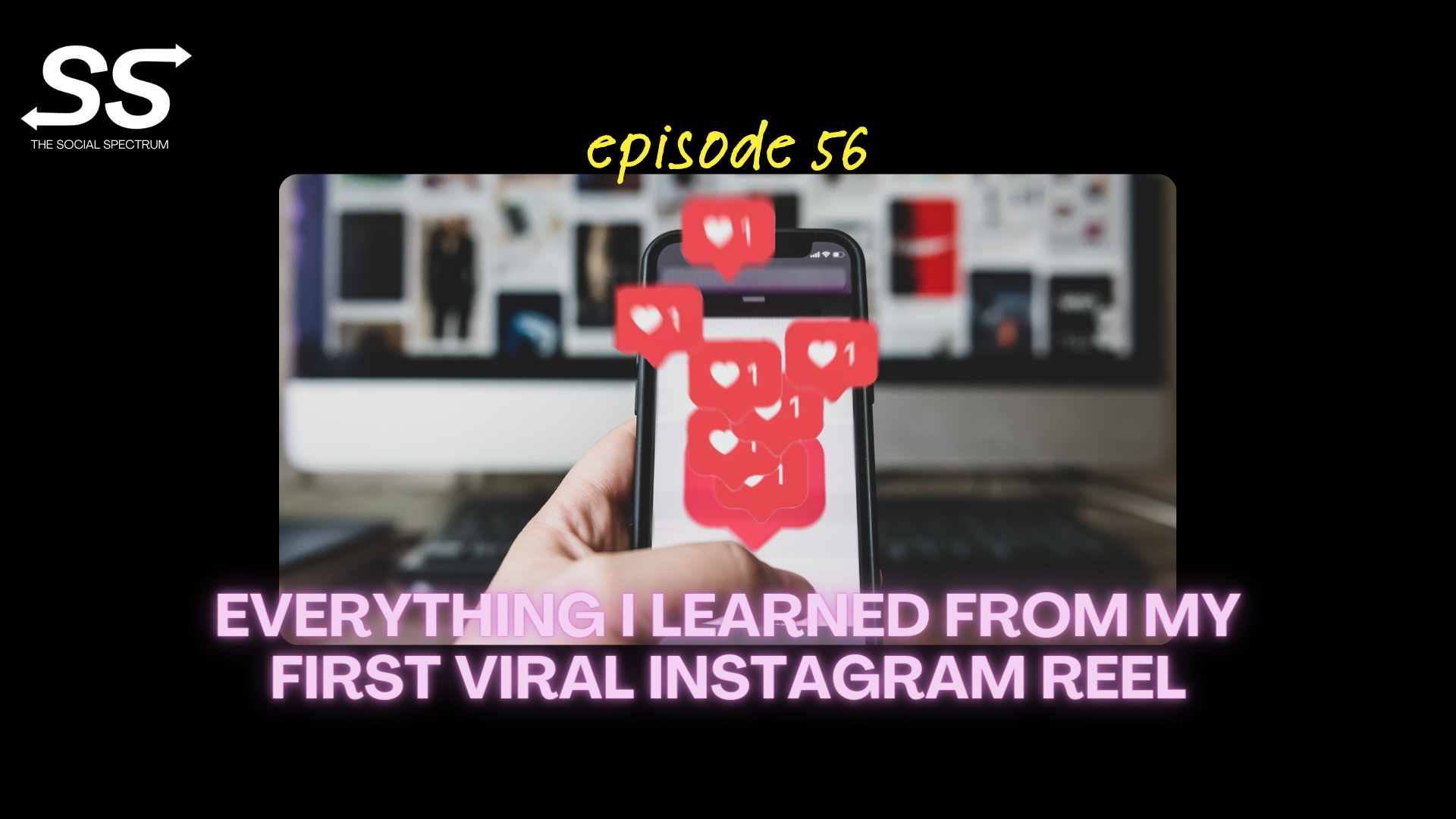 A close-up photo of a cell phone screen with numerous heart icons popping out of the screen