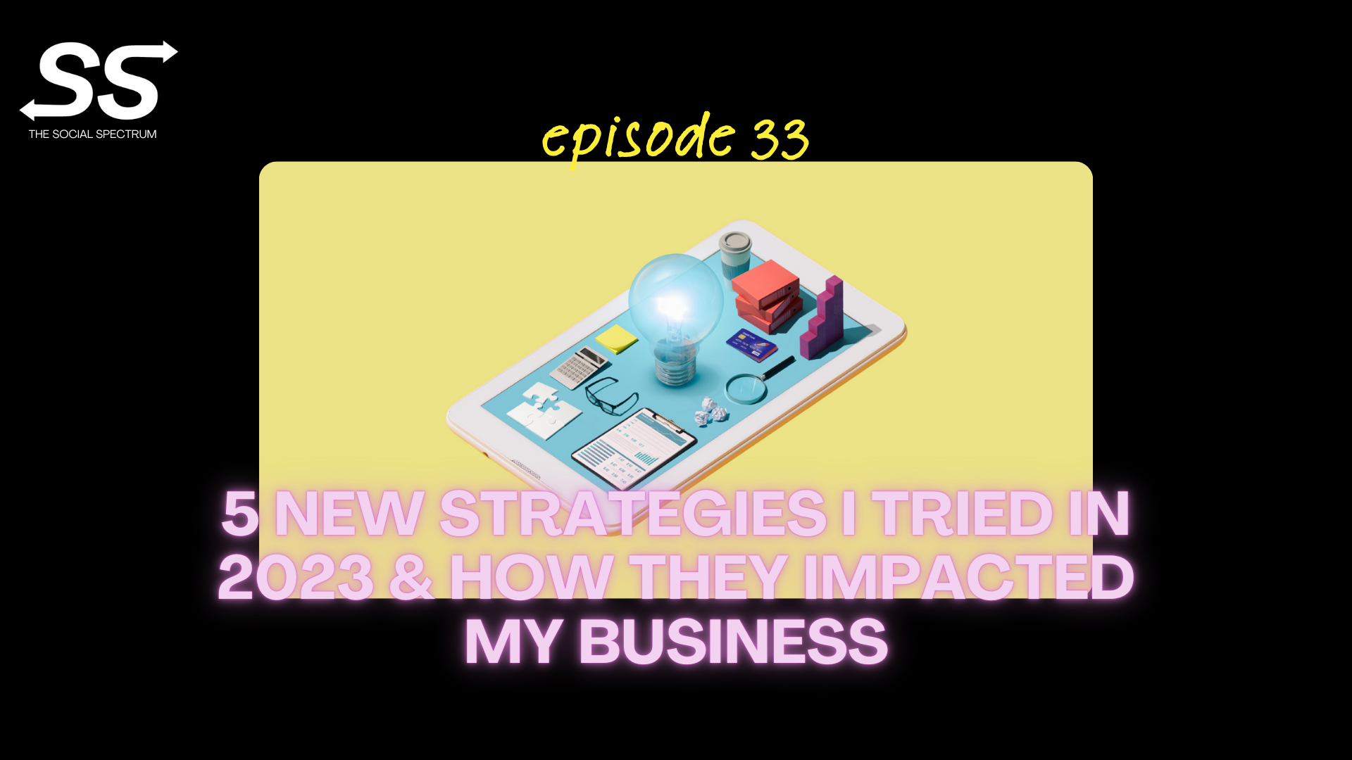 A tablet laying flat with a calculator, chart, light bulb, coffee cup, glasses, credit cards and post it notes sitting atop it.