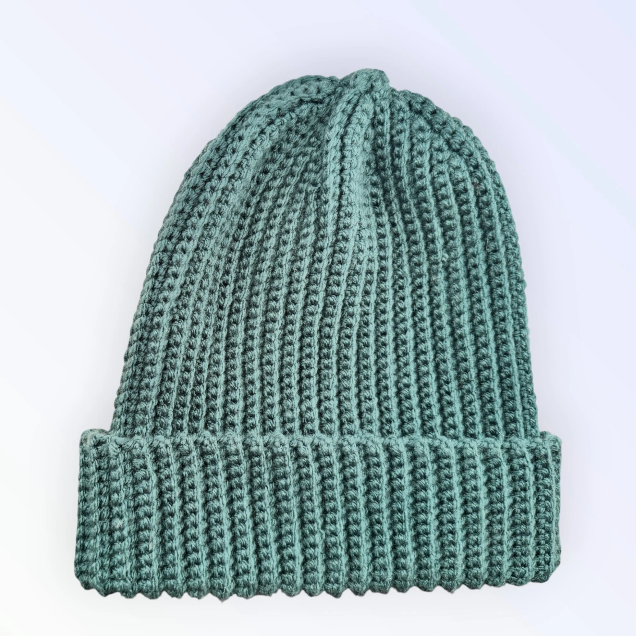 Handmade Crochet Ribbed Beanie