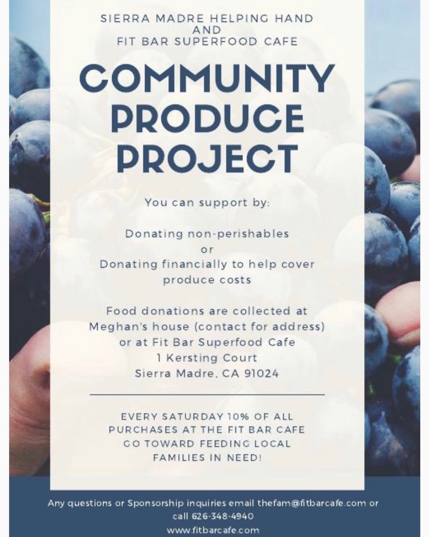 I am so happy to announce that The Sierra Madre Helping Hand is now launching a sponsorship program where you support one of our families by donating $50/month! This will provide them with fresh groceries for one week.  We will be purchasing produce 