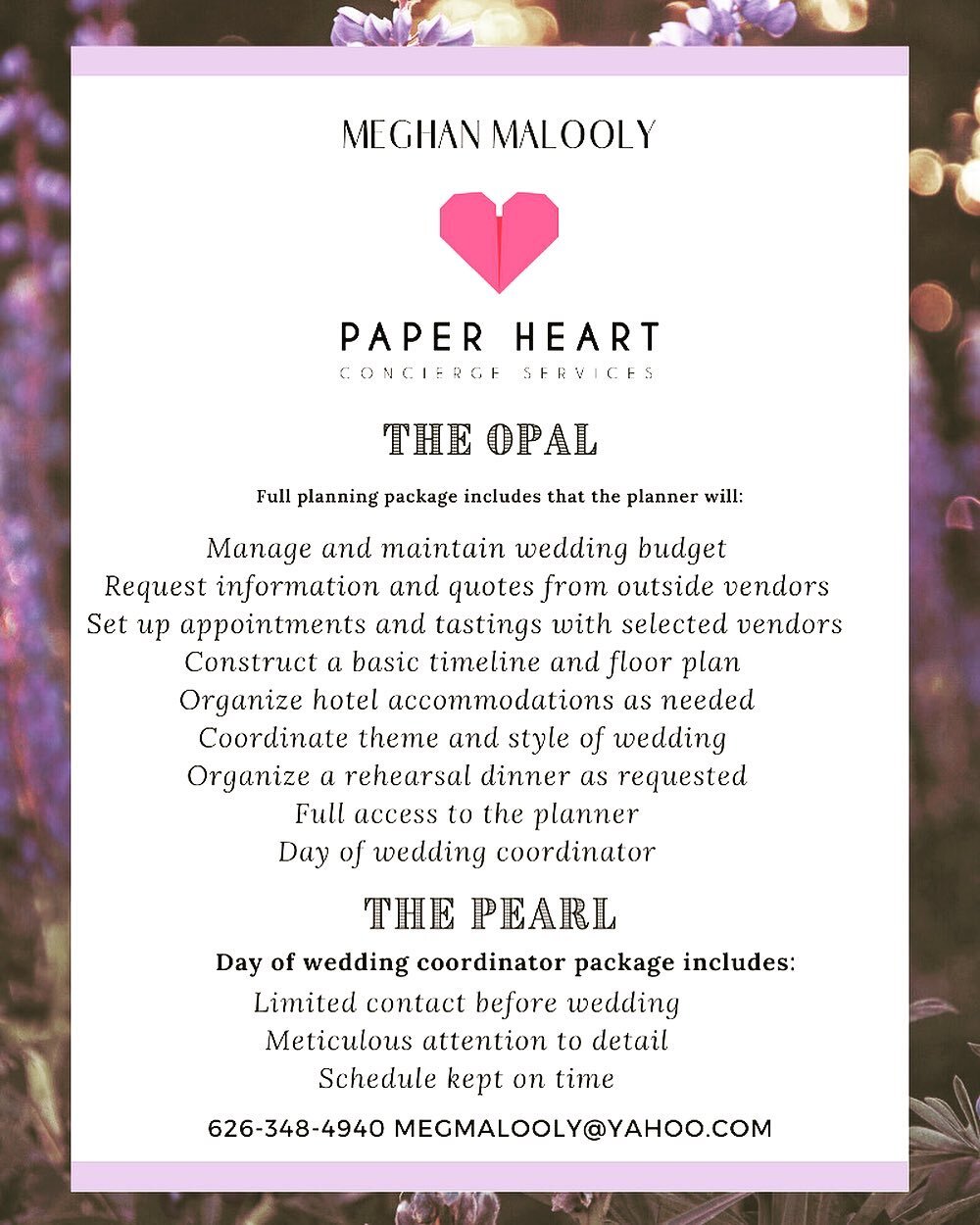 It&rsquo;s time! I am so proud and happy to introduce wedding/event planning as a part of my business! If you need a planner or day of wedding coordinator please keep me in mind! #eventplanning #paperheartconceirgeservices #selfemployed