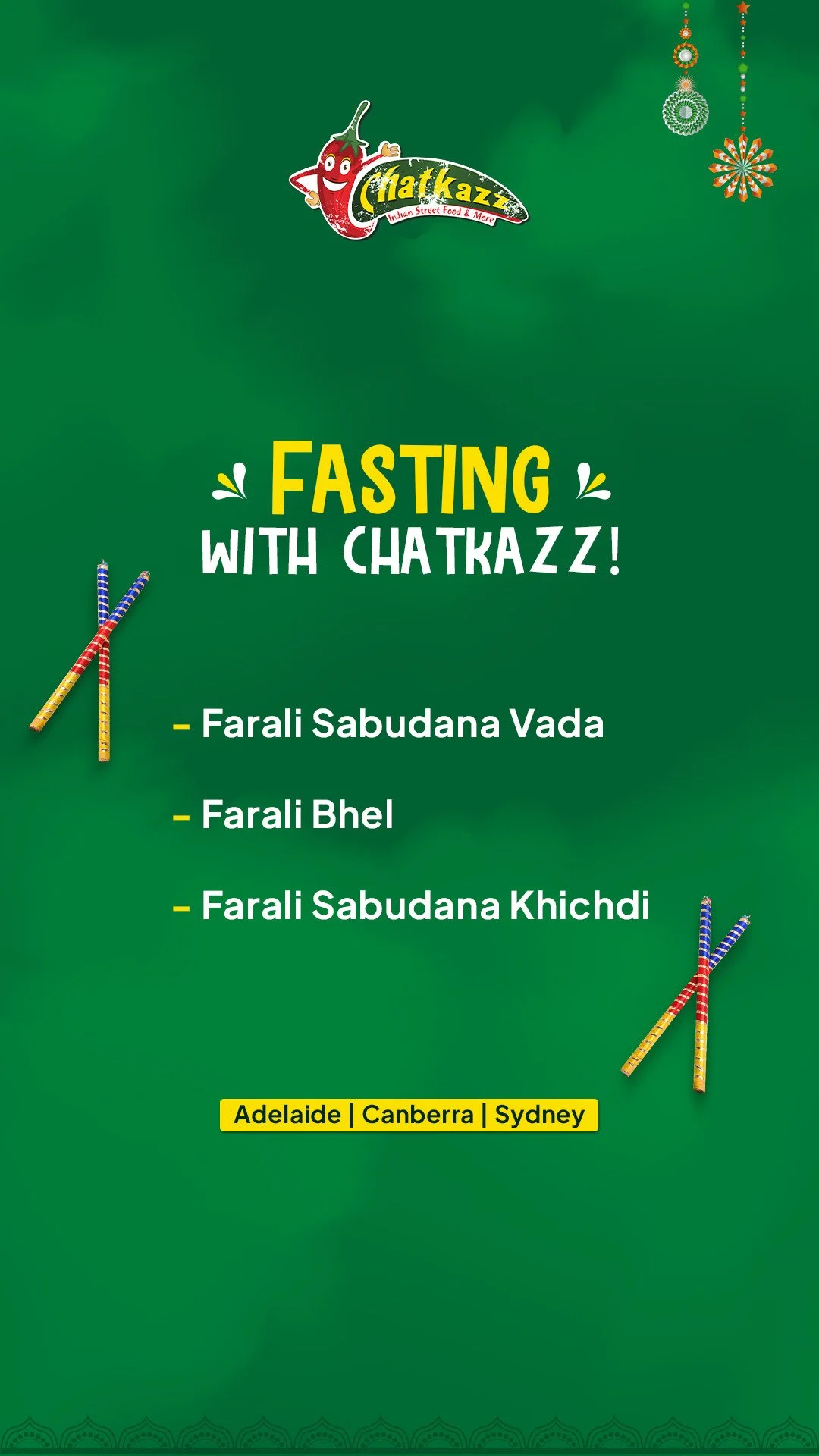 NAVRATRI SPECIAL FASTING MENU (03/10 - 11/10)
