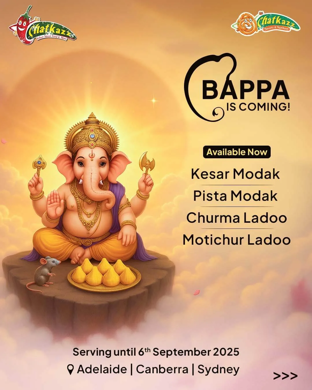 Ganesh Chaturthi at Chatkazz: Modak, Ladoos, and a Whole Lot of Love