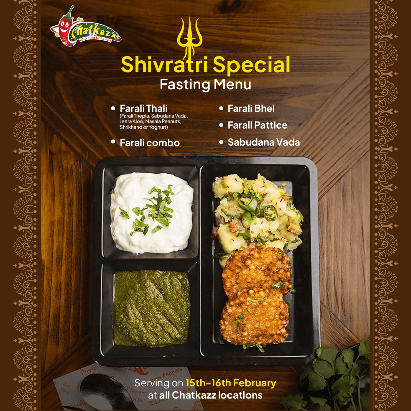 Shivratri Special Farali Fasting Menu