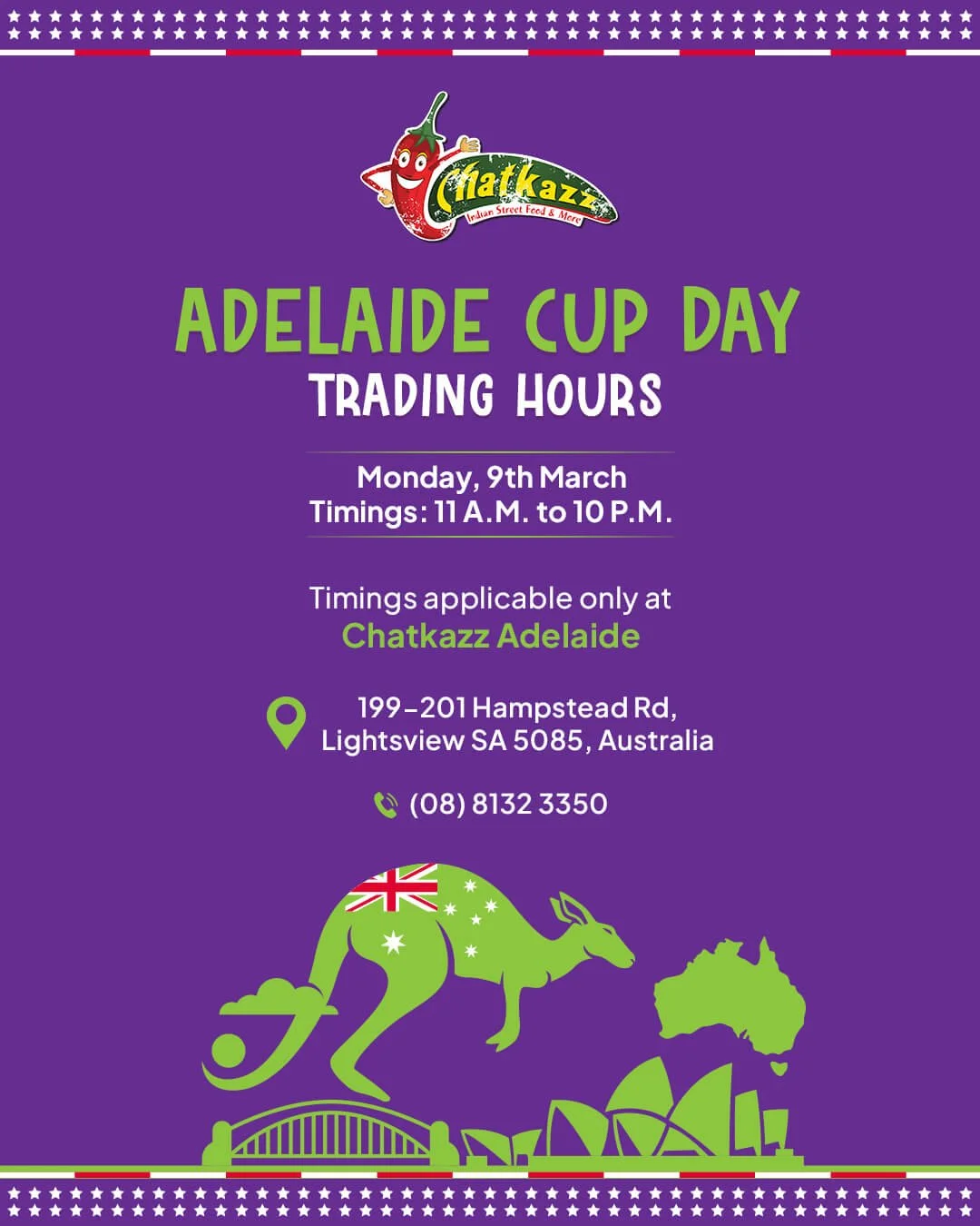 Adelaide Cup Day Trading Hours