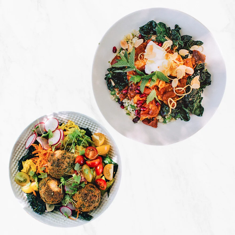 Lunch and Dinner  Starting at $176 per week +  delivery fee   • Select between a 5-day or 7-day Meal Program  • Choose between 10 or 14 meals per week  • $17.60 per main meal  ($4 cheaper than A la Carte)   • Range of nutritionist designed set menus to choose from based on your dietary needs and health goals.  • Enjoy our minimal waste solution (soon to be 0 waste!) with bag delivery and pick up, 3 times per week!&nbsp;  • Enjoy your freedom: switch, pause and cancel anytime (72 hours)&nbsp;with our new dashboard  • Coming soon on our dashboard, track your calories and auto food journals.