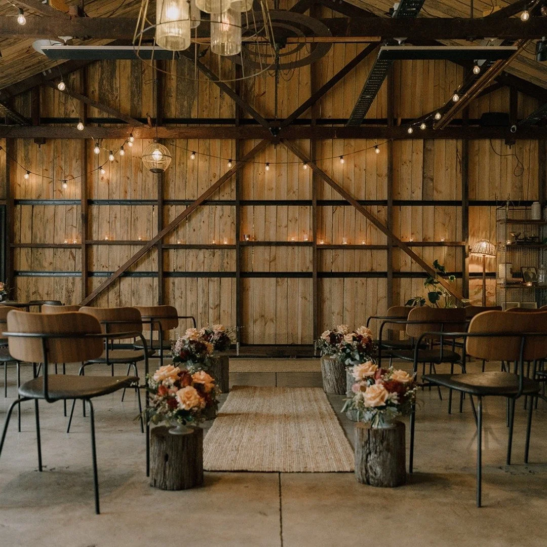 Your ceremony, your way 🌿💍 

Our space includes beautiful touches like chairs, stools, candles, rustic logs and jute runners, but feel free to add your own special touches&mdash;think floral arrangements, a personalised arbour or any unique details