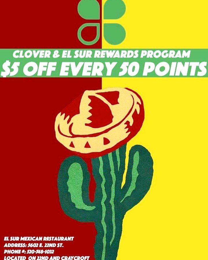 We Want To Give Back To Our Loyal Customers!!
Download the Clover App, and create a profile to begin saving!!

Sign in when you visit our location, and at checkout, let our cashier know you are a rewards member&mdash;followed by your first and last n