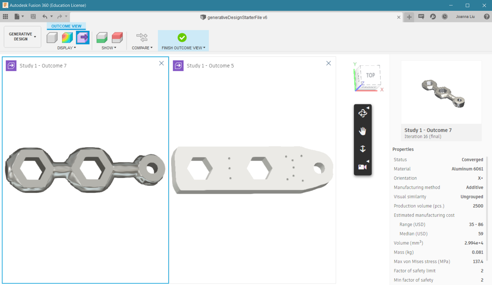 "Mill Tightening Wrench" - Practice with shape optimization, generative design, and material selection