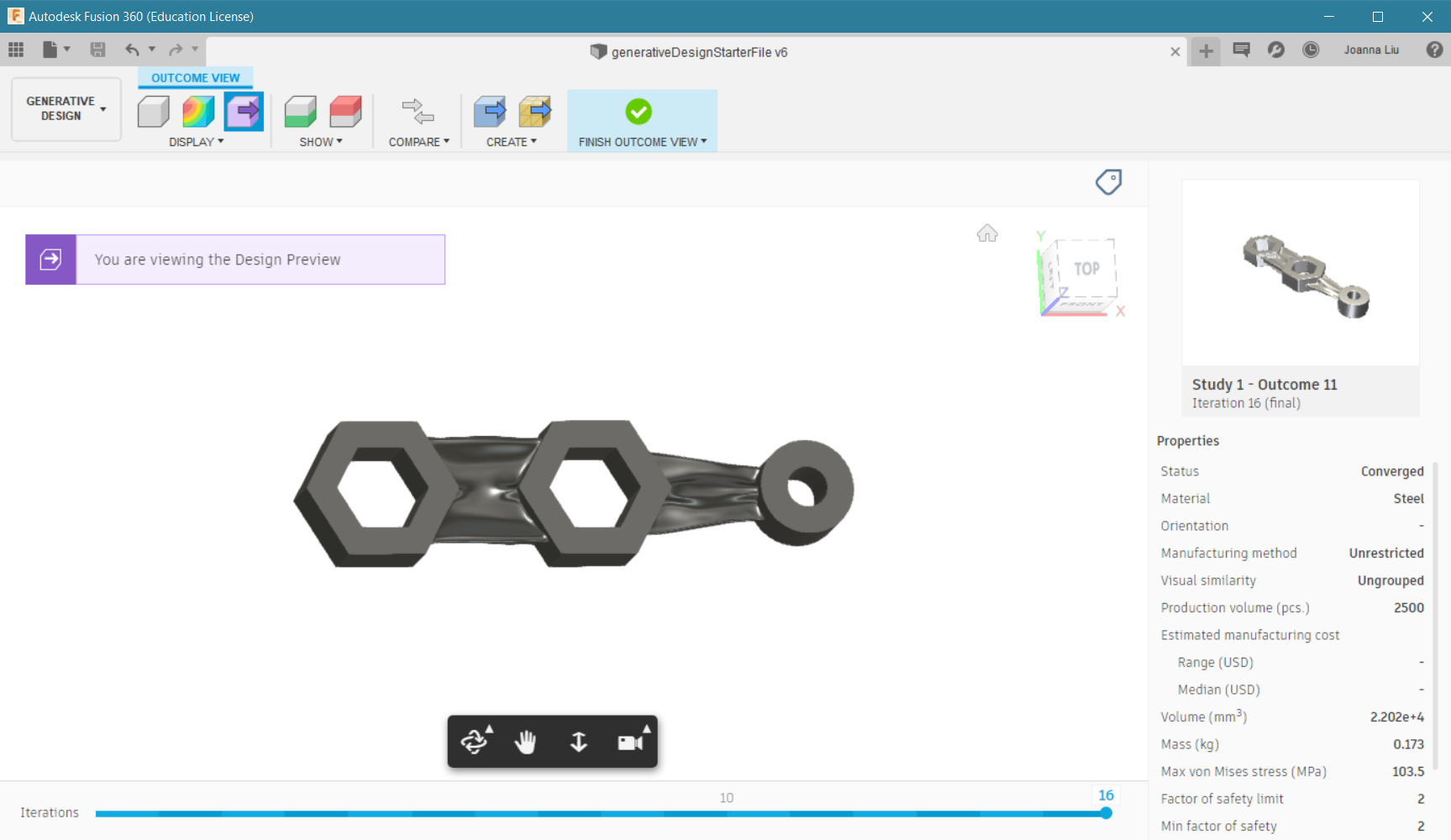 "Mill Tightening Wrench" - Practice with shape optimization, generative design, and material selection