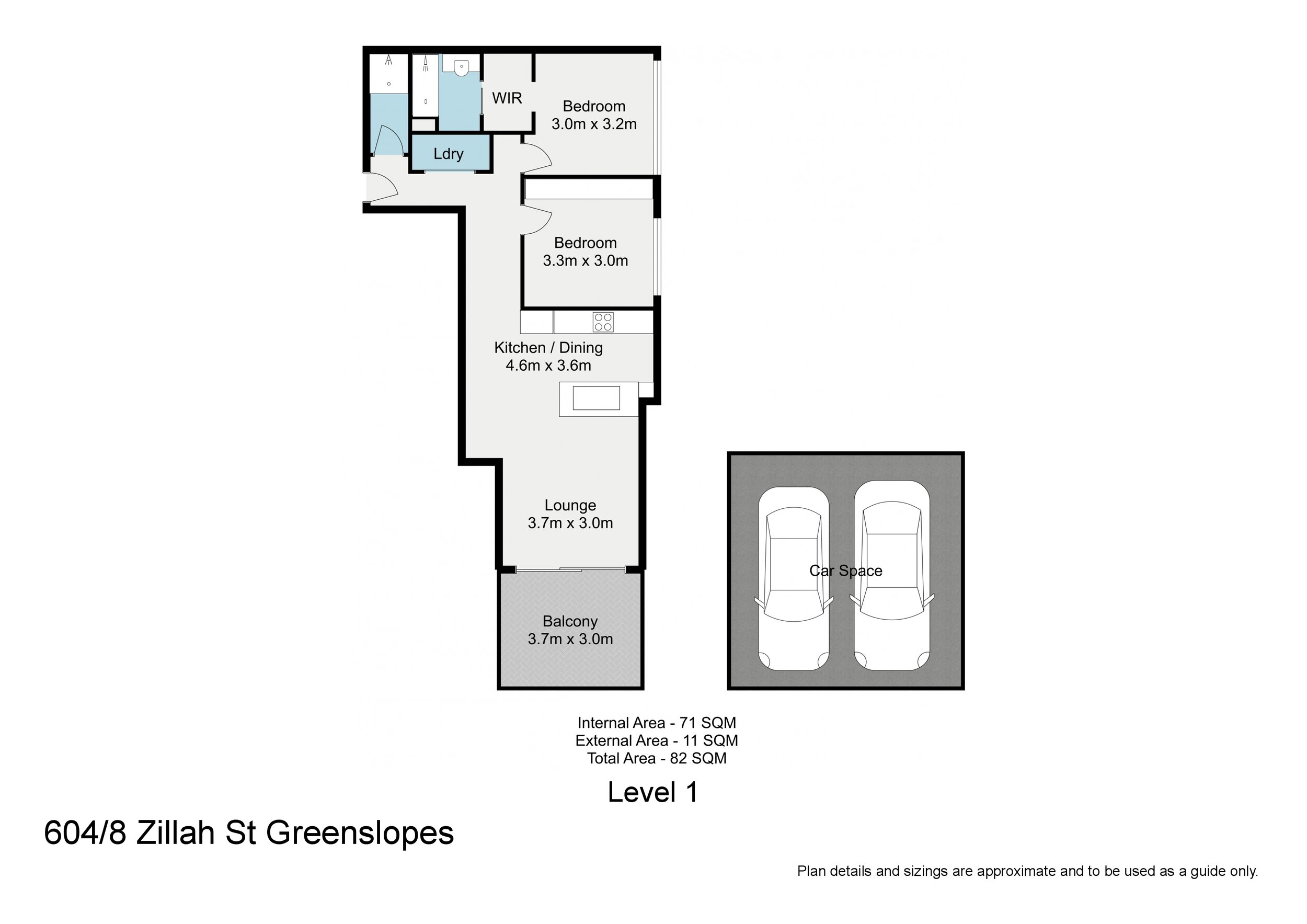 8 Zillah St Greenslopes - Level 1 - 2D Floor Plan.jpg