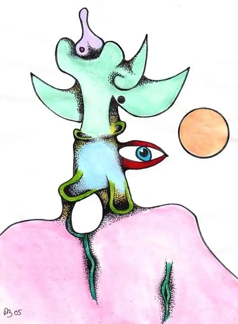 The Emperor, Watercolour and Ink, 20cm x 15cm, POA