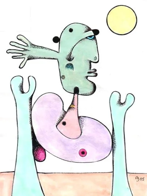 The Desperado, Watercolour and Ink, 20cm x 15cm, POA